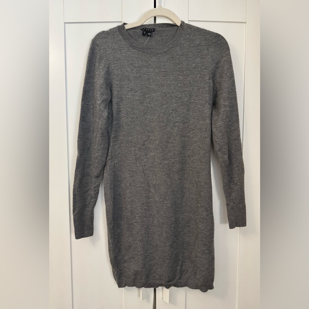 cashmere blendTheory Gray Longline Sweater dress